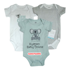 Baby Bodysuit (3Pcs) Pookie 0-3 Months
