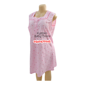 Breastfeeding Night Gown / Nighty With Coat (Yimiasha Floral) Pink - Kyemen Baby Online