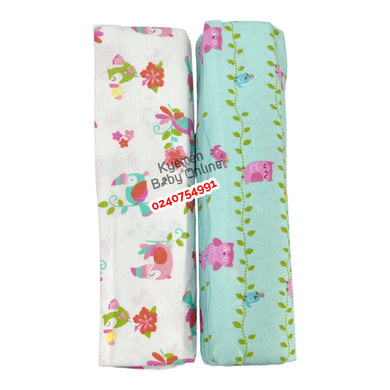 2 In 1 Coloured Cotsheet / Receiving Blanket (39in*59in) Child Of Mine - Kyemen Baby Online