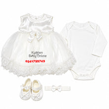 Load image into Gallery viewer, Baby Girl Christening Dress (Petite Ponpon Baby)C
