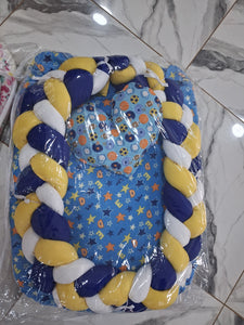 Baby Bed (Baby Lounger / Portable Infant Co Sleeper Bassinet With Spiral Bumper / Baby Nest)