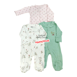 Baby Sleep Suit / Sleep Wear / Overall (Mamas And Papas 3pcs) 0-3m - Kyemen Baby Online