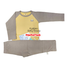 Load image into Gallery viewer, Baby Pant With Long Sleeves Top (Pyjamas) Mustard
