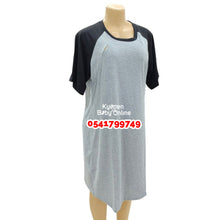Load image into Gallery viewer, Wholesale - Breastfeeding Night Gown / Nighty With Front Opening Grey - Kyemen Baby Online
