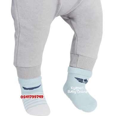 Baby Boy Socks 3pcs (Bebe Favour) white/ Star - Kyemen Baby Online
