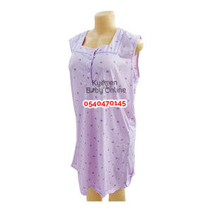 Breastfeeding Night Gown / Nighty With Coat (Yimiasha Floral) Purple - Kyemen Baby Online