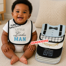 Load image into Gallery viewer, Baby Bib 5pcs (Little Treasure) Ladies Man - Kyemen Baby Online
