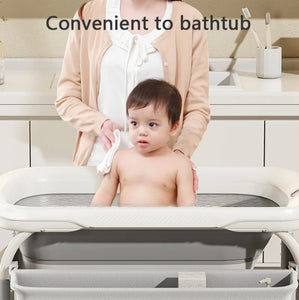 Baby Standing Bath Tub And Changer With Foldable Bucket And Pail
