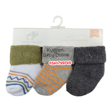 Load image into Gallery viewer, Baby Boy Socks 3pcs (Bebe Favour) Lines 0-6m - Kyemen Baby Online
