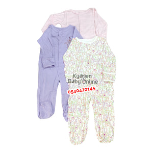 Baby Sleep Suit / Sleep Wear / Overall (Mamas And Papas 3pcs) 9-12m - Kyemen Baby Online