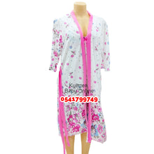 Load image into Gallery viewer, Breastfeeding Night Gown / Nighty With Coat 12-14 (Suinier Pollen)
