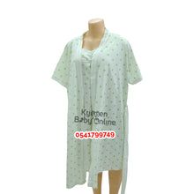 Load image into Gallery viewer, Breastfeeding Nightwear With Inner, Bonnets,Hat And Cotsheet (Bebe And Mama Dotted) - Kyemen Baby Online
