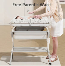 Load image into Gallery viewer, Baby Standing Bath Tub And Changer With Foldable Bucket And Pail - Kyemen Baby Online
