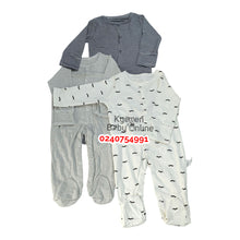Load image into Gallery viewer, Baby Sleep Suit / Sleep Wear / Overall (Mamas And Papas 3pcs) 6-9 Months. - Kyemen Baby Online
