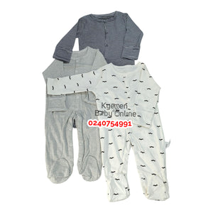 Baby Sleep Suit / Sleep Wear / Overall (Mamas And Papas 3pcs) 6-9 Months. - Kyemen Baby Online