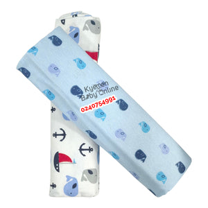 2 In 1 Coloured Cotsheet / Receiving Blanket (39in*59in) Child Of Mine - Kyemen Baby Online