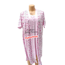 Load image into Gallery viewer, Breastfeeding Night Gown / Nighty With Coat (Yimiasha Flowers) - Kyemen Baby Online
