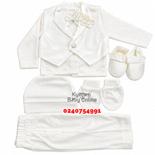 Load image into Gallery viewer, Baby Boy Christening Top And Down (Petite Ponpon) 0-5Months (F)
