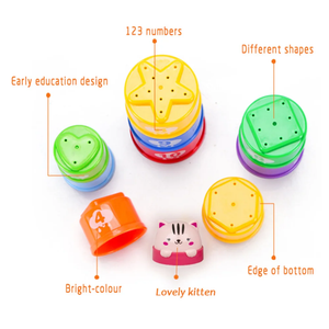 Baby Toy (Rainbow Stacking Cups 10pcs - G109) 10M+ - Kyemen Baby Online