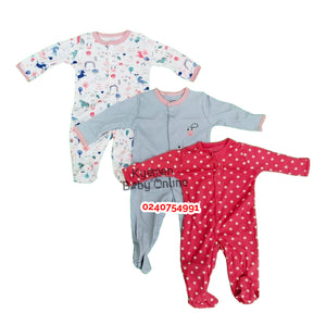 Baby Sleep Suit / Sleep Wear / Overall (Mamas And Papas 3Pcs)  3-6 Months. - Kyemen Baby Online