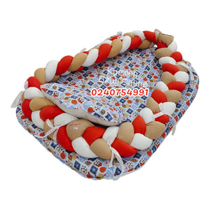Baby Bed (Baby Lounger / Portable Infant Co Sleeper Bassinet With Spiral Bumper / Baby Nest)
