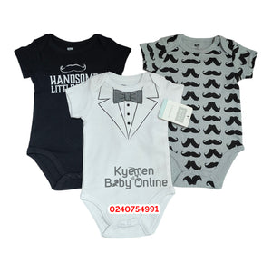 Baby Bodysuit (3Pcs) Pookie 0-3 Months