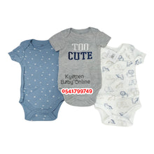 Load image into Gallery viewer, Baby Boy BodySuit( 3pcs) Best Baby Too Cute
