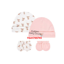 Load image into Gallery viewer, Baby Girl 2Pcs Hat With 2Pairs Of Mittens (0-6Months) Foxy
