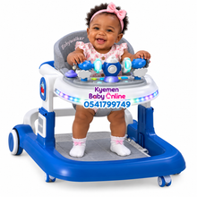 Load image into Gallery viewer, 4-In-1 Baby Walker With Music, Push Walker, Feeding Table With Interactive Toys (510)
