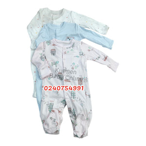 Baby Sleep Suit / Sleep Wear / Overall (Mamas And Papas 3Pcs)  3-6 Months. - Kyemen Baby Online