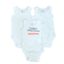 Load image into Gallery viewer, Baby Bodysuit (Bebe Favour) All White (Sleeveless) - Kyemen Baby Online
