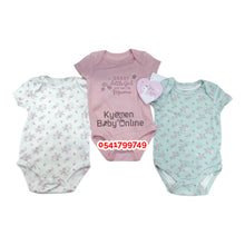Load image into Gallery viewer, Baby Girl Body Suit (3pcs) Princess Rose Sassy Little Girl
