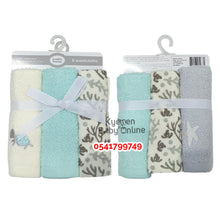 Load image into Gallery viewer, Baby Face Towels / Mouth Towel / Washcloth (6pcs) Luvable Friends  (Turtle) - Kyemen Baby Online
