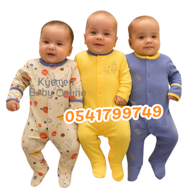 Baby Sleep Suit / Sleep Wear / Overall (Mamas And Papas 3pcs) 9-12m - Kyemen Baby Online