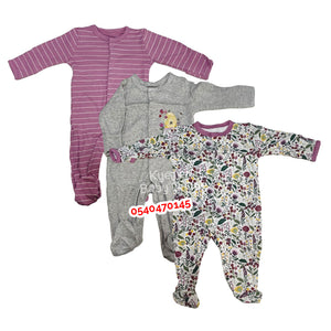 Baby Sleep Suit / Sleep Wear / Overall (Mamas And Papas 3Pcs)  3-6 Months. - Kyemen Baby Online