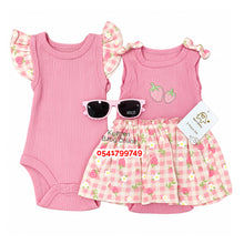 Load image into Gallery viewer, Baby Girl 2Pcs Bodysuits With  Glasses D
