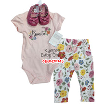 Load image into Gallery viewer, Baby Bodysuit with Pant And Shoe( Hudson Baby) 3-6Months - Kyemen Baby Online

