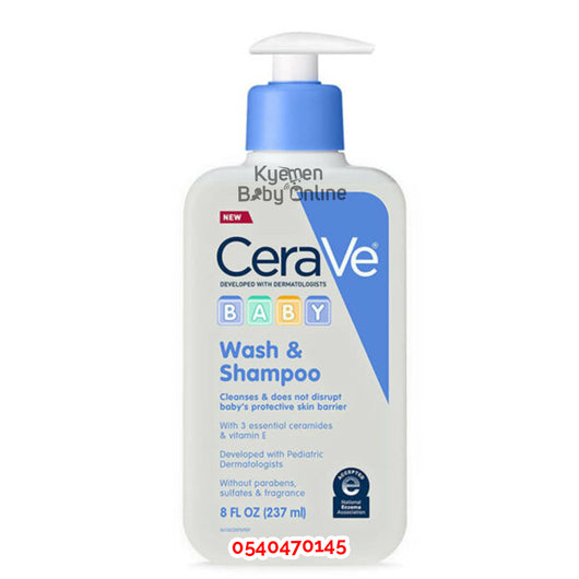 Cerave Baby Wash And Shampoo (237ml) - Kyemen Baby Online