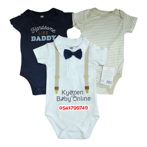Baby Bodysuit (3Pcs) Pookie 0-3 Months