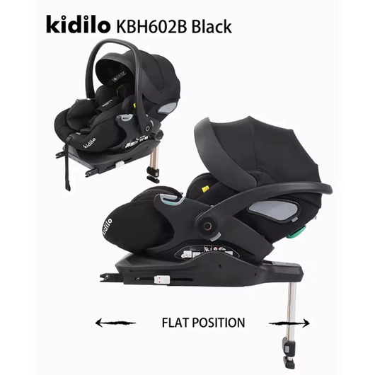 Baby Car Seat Carrier With Base (Kidilo KBH602) Black