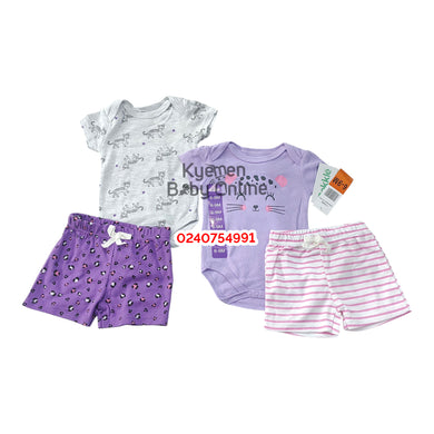 Baby Girl BodySuits With Shorts (Pekkle). - Kyemen Baby Online