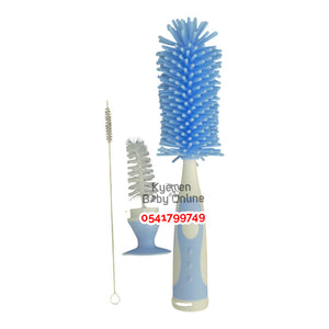 Baby Silicone Bottle Brush With Straw Brush And Suction (Dr. Annie's) - Kyemen Baby Online