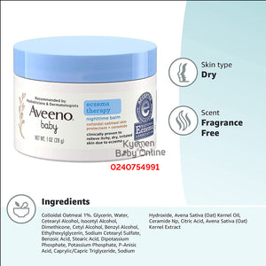 Aveeno Baby Eczema Therapy (Nighttime Balm) - Kyemen Baby Online