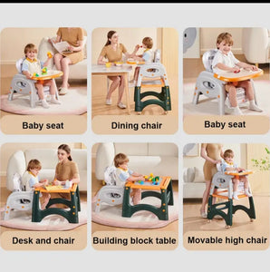 2 In 1 Baby Multi-Functional High Chair / Convertible Baby High Chair / Dining High Chair [7-1]