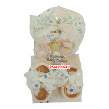 Load image into Gallery viewer, Baby Girl Headband With Socks (Too Cute) 0-12 Months - Kyemen Baby Online
