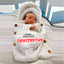 Load image into Gallery viewer, Baby Hooded Blanket (Weaved / Crocheted Hooded Blanket / Shawl) - Kyemen Baby Online
