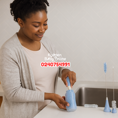 Baby Silicone Bottle Brush With Straw Brush And Suction (Dr. Annie's) - Kyemen Baby Online