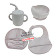Load image into Gallery viewer, Silicone Baby Bib With Bowl, Cup And Cutlery (Dr. Annie) - Kyemen Baby Online
