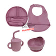 Load image into Gallery viewer, Silicone Baby Bib With Bowl, Cup And Cutlery (Dr. Annie) - Kyemen Baby Online
