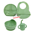 Load image into Gallery viewer, Silicone Baby Bib With Bowl, Cup And Cutlery (Dr. Annie) - Kyemen Baby Online

